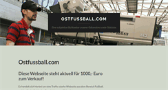 Desktop Screenshot of ostfussball.com